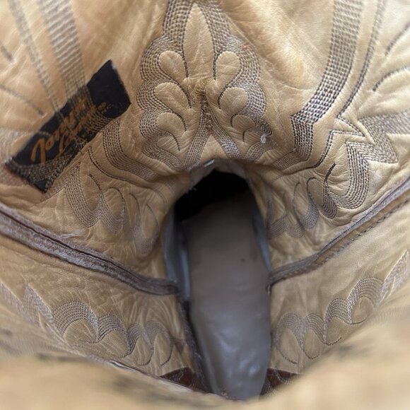 Tony Lama Vintage Gold Label Teju Lizard Western Cowboy Boots Mens 11.5 D - Picture 10 of 12